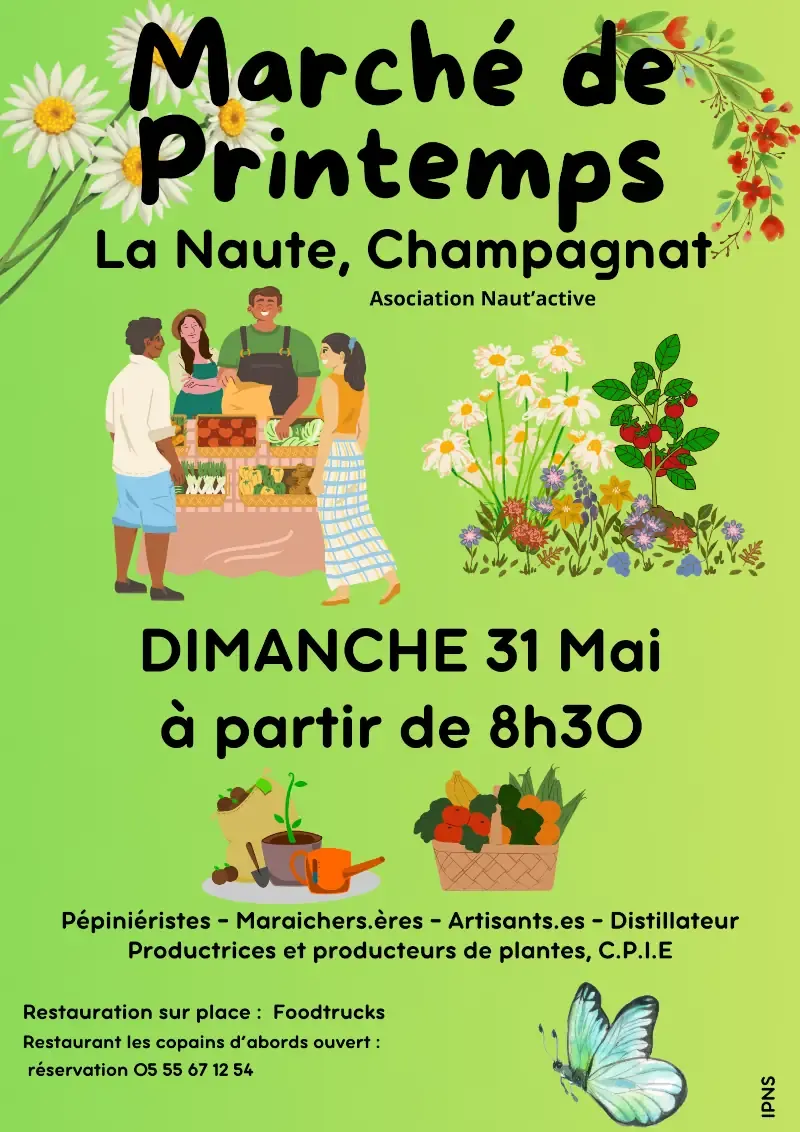 affiche marché de printemps de la naute 2026
